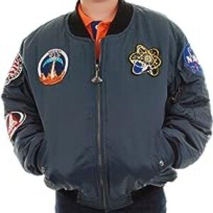 Up And Away NASA Space Shuttle Bomber Jacket 4T Large